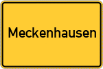 Place name sign Meckenhausen