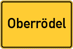 Place name sign Oberrödel