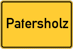 Place name sign Patersholz, Mittelfranken