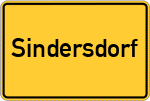 Place name sign Sindersdorf