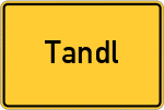 Place name sign Tandl, Mittelfranken