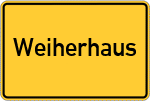 Place name sign Weiherhaus