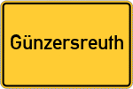 Place name sign Günzersreuth, Mittelfranken
