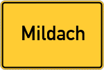 Place name sign Mildach, Mittelfranken