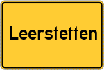 Place name sign Leerstetten