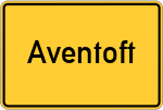 Place name sign Aventoft