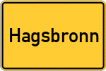 Place name sign Hagsbronn
