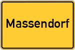 Place name sign Massendorf