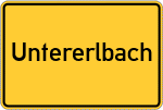 Place name sign Untererlbach