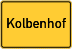 Place name sign Kolbenhof