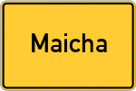 Place name sign Maicha