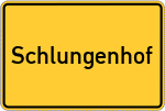 Place name sign Schlungenhof, Mittelfranken