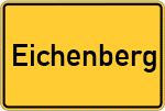 Place name sign Eichenberg, Mittelfranken