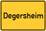 Place name sign Degersheim, Mittelfranken