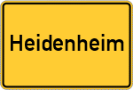 Place name sign Heidenheim
