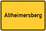 Place name sign Altheimersberg