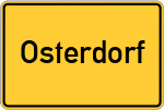 Place name sign Osterdorf