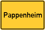 Place name sign Pappenheim