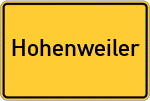 Place name sign Hohenweiler