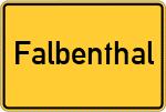 Place name sign Falbenthal, Mittelfranken