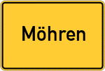 Place name sign Möhren