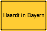 Place name sign Haardt in Bayern