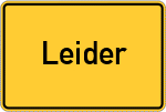 Place name sign Leider