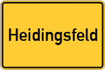 Place name sign Heidingsfeld