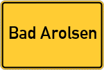 Place name sign Bad Arolsen