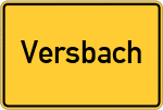 Place name sign Versbach