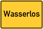 Place name sign Wasserlos