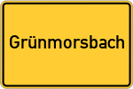 Place name sign Grünmorsbach