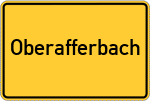 Place name sign Oberafferbach