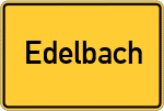 Place name sign Edelbach