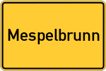Place name sign Mespelbrunn