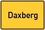 Place name sign Daxberg, Unterfranken