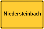 Place name sign Niedersteinbach, Unterfranken