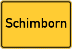 Place name sign Schimborn