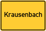 Place name sign Krausenbach