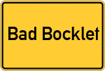 Place name sign Bad Bocklet