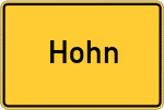 Place name sign Hohn, Unterfranken