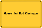 Place name sign Hausen bei Bad Kissingen
