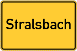 Place name sign Stralsbach