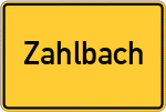 Place name sign Zahlbach