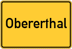 Place name sign Obererthal