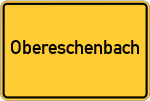 Place name sign Obereschenbach