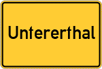 Place name sign Untererthal