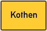 Place name sign Kothen