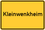 Place name sign Kleinwenkheim
