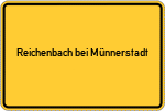 Place name sign Reichenbach bei Münnerstadt